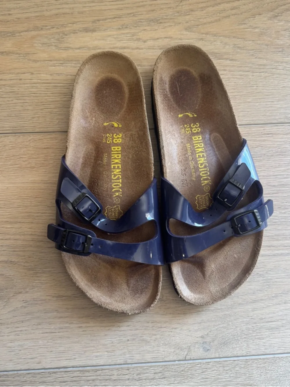 Birkenstock Ibiza Deep Purple Patent Leather Sandals